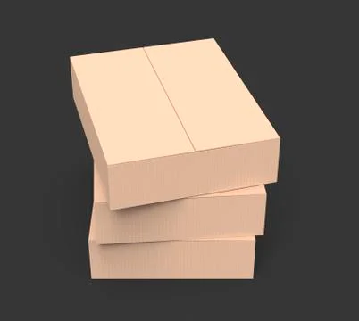 Paper box model 스톡 일러스트