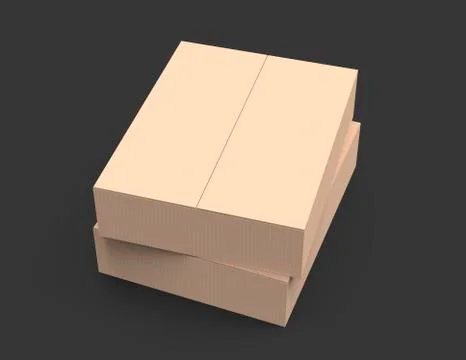 Paper box model 스톡 일러스트