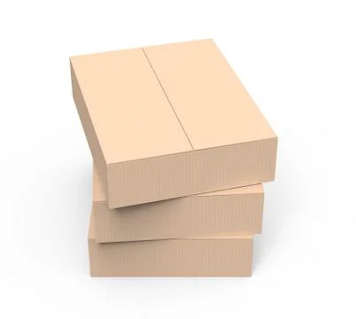Paper box model 스톡 일러스트