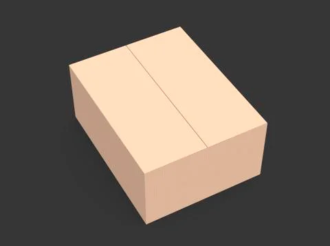 Paper box model Illustrazione stock