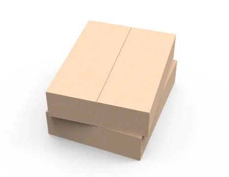 Paper box model Illustrazione stock