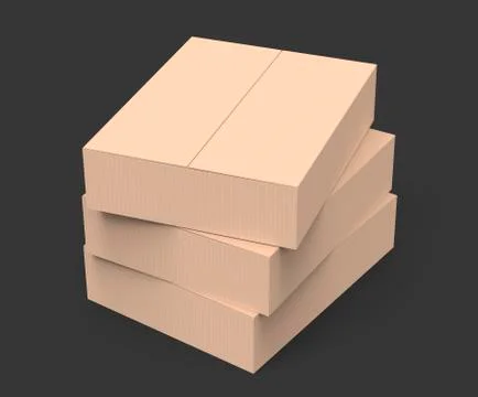 Paper box model Stockillustratie