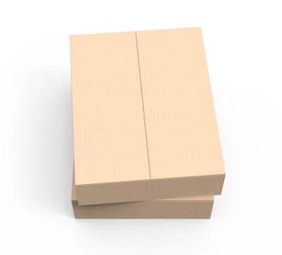 Paper box model Stock-Illustration