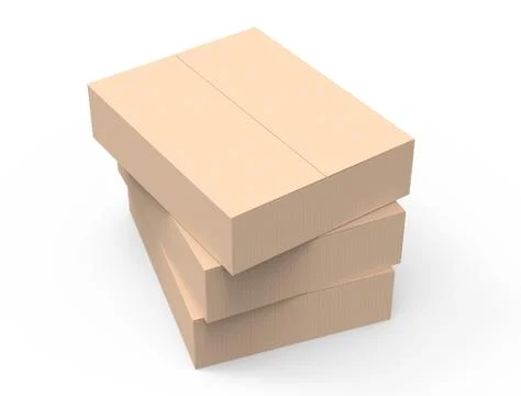 Paper box model Illustrazione stock