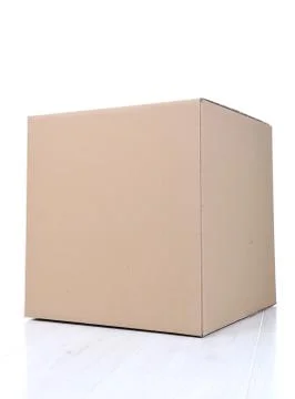 Paper box for packaging isolated Foto stock