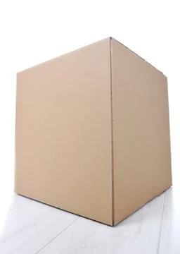 Paper box for packaging isolated Foto stock