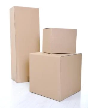 Paper box for packaging isolated Stock Photos