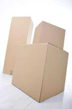 Paper box for packaging isolated Foto stock