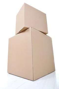 Paper box for packaging isolated Foto stock