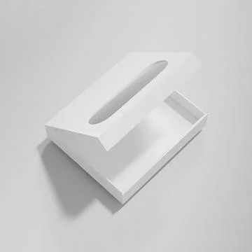 Paper box packaging mockup, luxury gift box with window display Stock Illustration