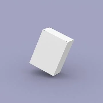 Paper box, packaging template for product design mockup. On clean background Stock Illustration
