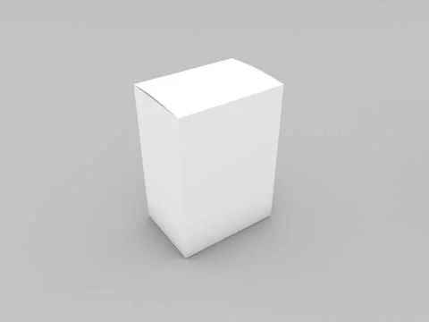 Paper box template on gray background. . Stock Illustration