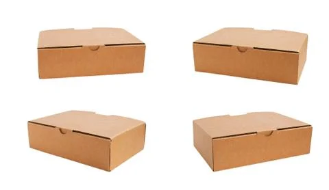 Paper boxes isolated on white background Stock Photos