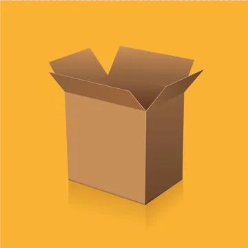 Paper brown box packaging vector Stock Illustration