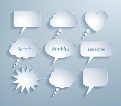 Paper bubble talks Stock Illustration