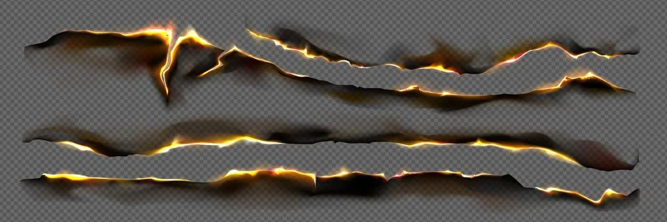 Paper burn edge effects Illustrazione stock