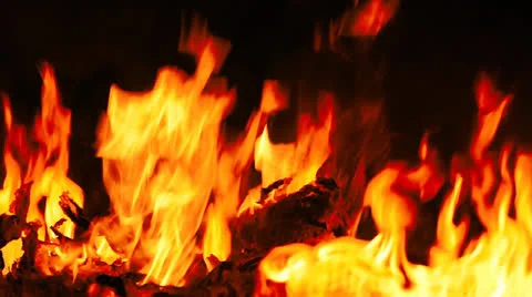 Paper burning in fire Stock Footage 22749420