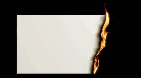 Paper burning with fire. Useful for transitions, HD 1080 Stock Footage