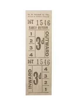 Paper Bus Ticket. Foto stock