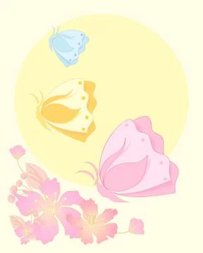Paper butterflies Stock Illustration