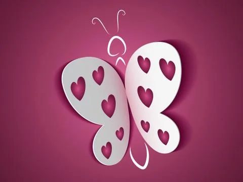 Paper butterfly Stock Illustration