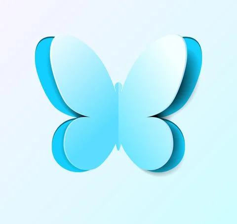 Paper butterfly. Stock Illustration