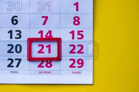 Paper calendar, different dates of the month, business planning Stock Photos