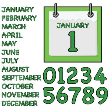 Paper calendar Stock Illustration