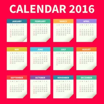 Paper calendar template Stock Illustration