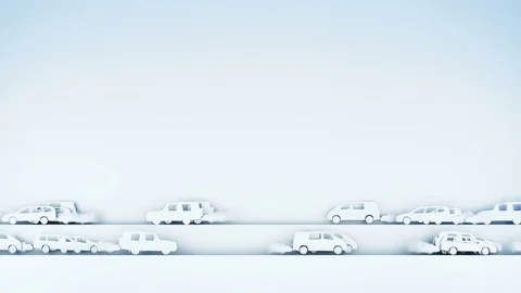 Paper car background. pollute the atmosphere, smog. Creative ecological concept 스톡 동영상 83283930