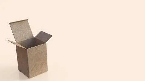 The paper card box on white background  image 3d rendering. Stock Illustration