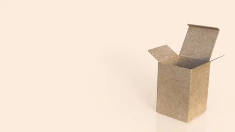 The paper card box on white background  image 3d rendering. Stock Illustration