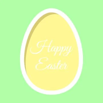 Paper card with egg frame Stock Illustration