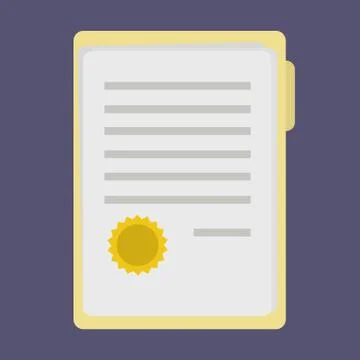 Paper certificate Illustrazione stock