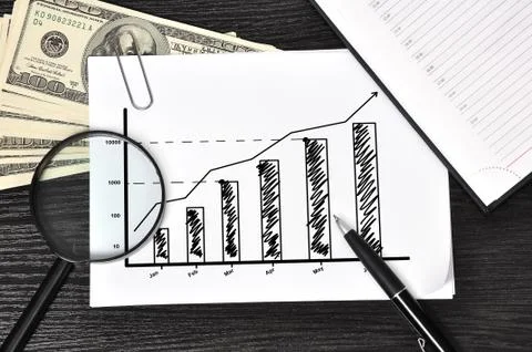 Paper with chart Stock Photos