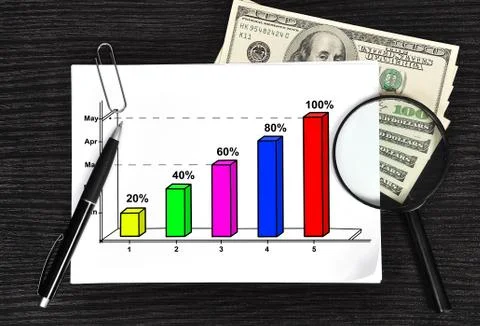 Paper with chart Stock Photos