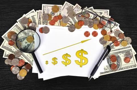 Paper with chart Foto stock