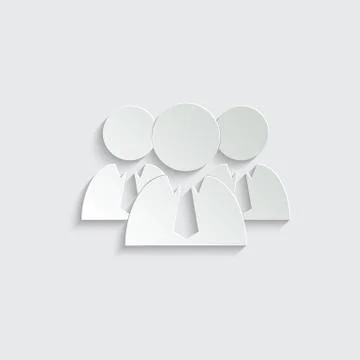 Paper chat people - vector icon businessman icon Stock Illustration