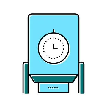 Paper chips dryer machine color icon vector illustration 스톡 일러스트