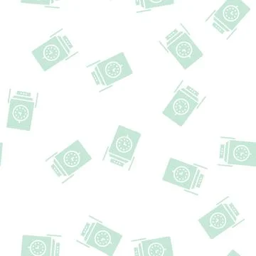 Paper chips dryer machine glyph seamless pattern Stock Illustration