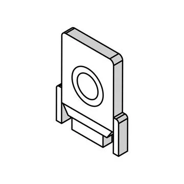 Paper chips dryer machine isometric icon vector illustration 스톡 일러스트
