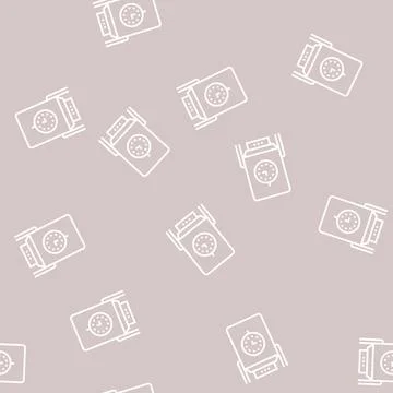 Paper chips dryer machine line seamless pattern Stock Illustration
