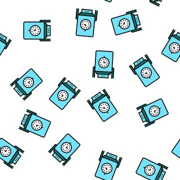 Paper chips dryer machine vector seamless pattern Stockillustratie