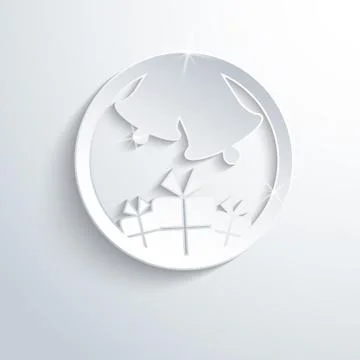 Paper Christmas ball Stock Illustration