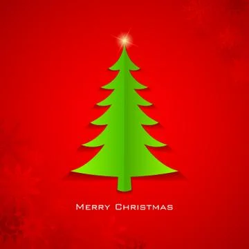 Paper Christmas Tree Stock Illustration
