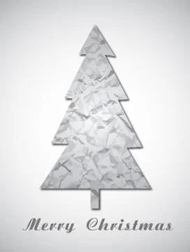 Paper christmas tree Stock Illustration