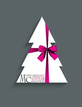 Paper christmas tree Stock Illustration