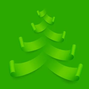 Paper Christmas Tree Stock Illustration
