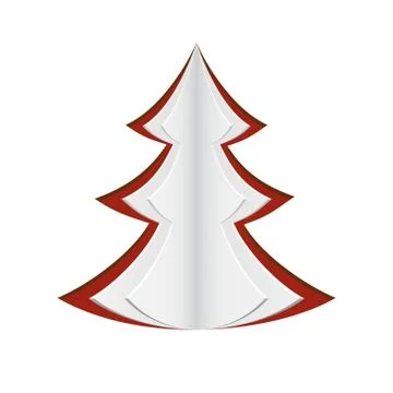 Paper christmas tree Stock Illustration