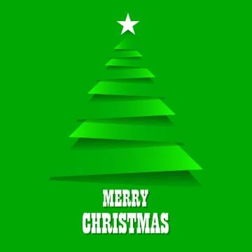 Paper christmas tree Stock Illustration
